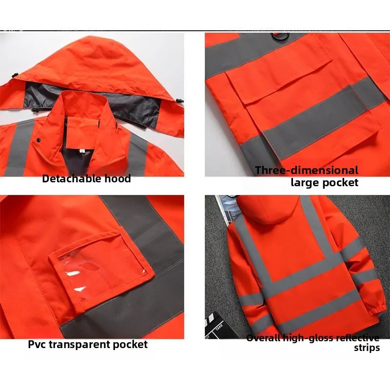Work clothes men's workwear women's thin architectural reflective strip jacket